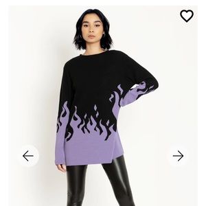 Blackmilk Flaming Purple Oversized Knit Sweater